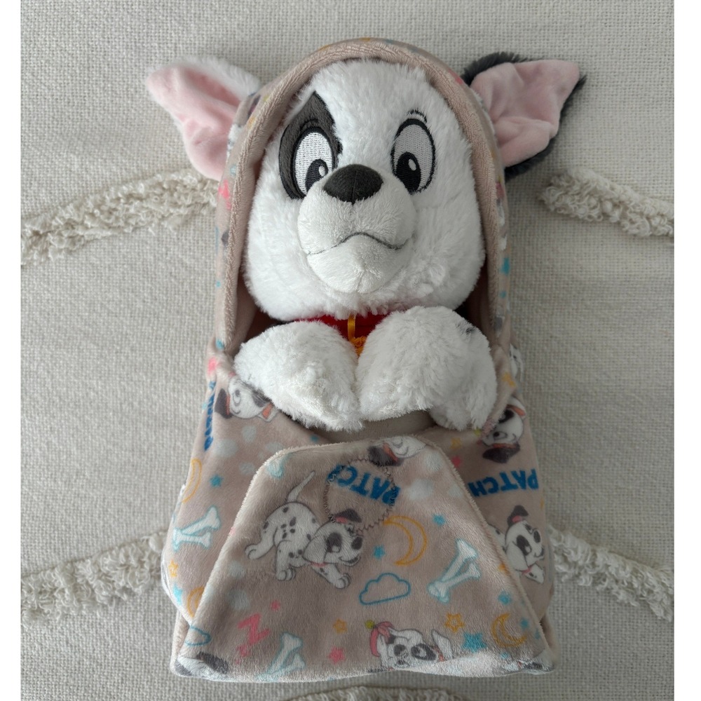 Authentic Disney Parks 101 Dalmatians Baby Patch Plush Removable Swaddle Blanket